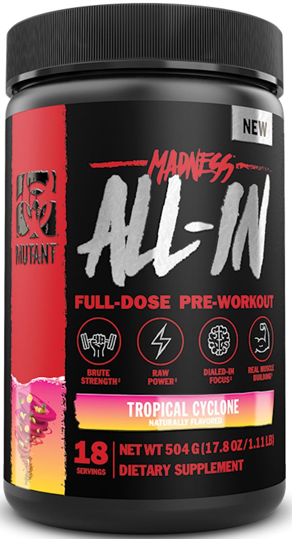 Madness All-In Mutant pre-workout lemon