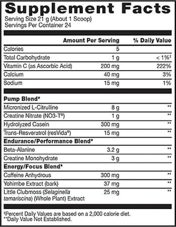 BSN NO Xplode Vaso Muscle Pumps fact