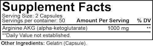 Nutrakey Muscle Pumps NutraKey Arginine AKG 100 Caps
