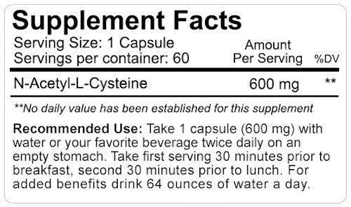 Nutrakey Liver Support Nutrakey NAC 60 caps