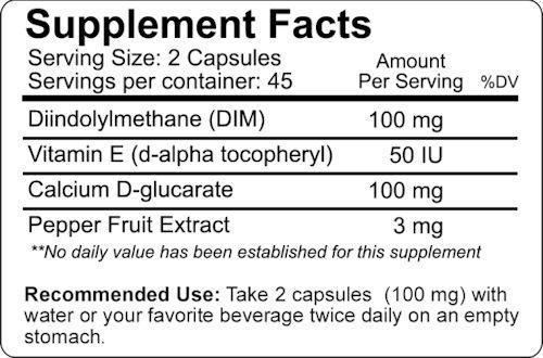 Nutrakey Test Booster NutraKey DIM 90 Capsules fact