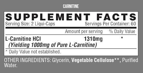Nutrex Research Carnitine Nutrex Lipo 6 Carnitine 120 Liqui-Caps