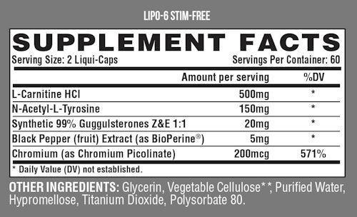 Nutrex Research Weigh Management Nutrex Lipo-6 STIM-FREE 60 Caps
