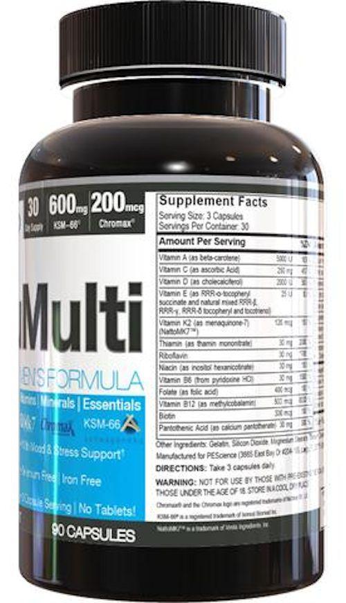 Multi Vitamin PEScience TruMulti Men's 90 caps side