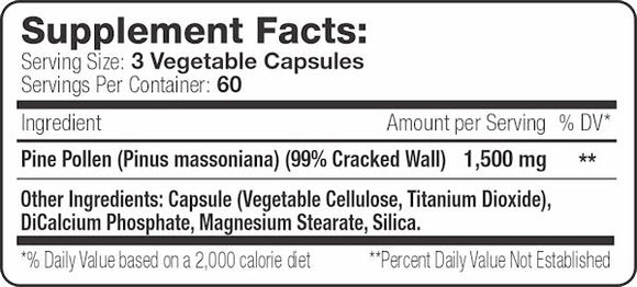 SNS Pine Pollen test booster facts