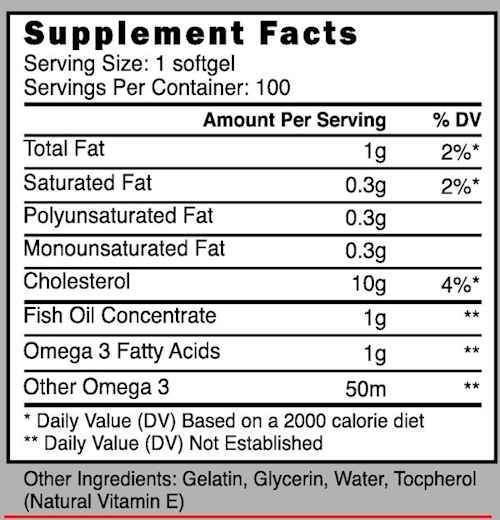 Prime Nutrition Omega 3 Prime Nutrition Omega 3 Fatty Acids