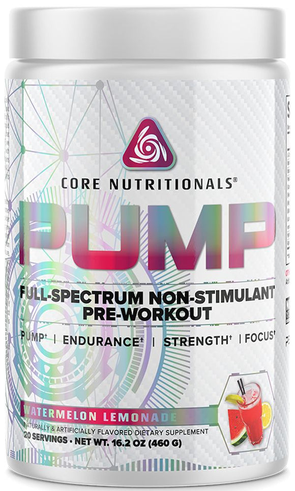 Core Nutritionals Pump Non-Stim Pre-Workout tes

