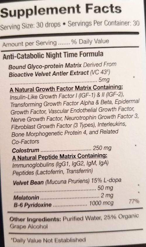 Pure Solutions Pure Factors Nighttime Sleep Formula GH 30 servings fact
