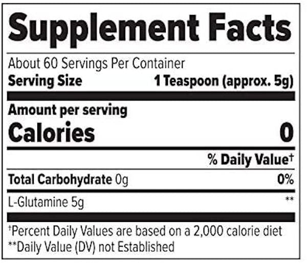 FinaFlex Pure Glutamine 60 servings 300gm recovery fact