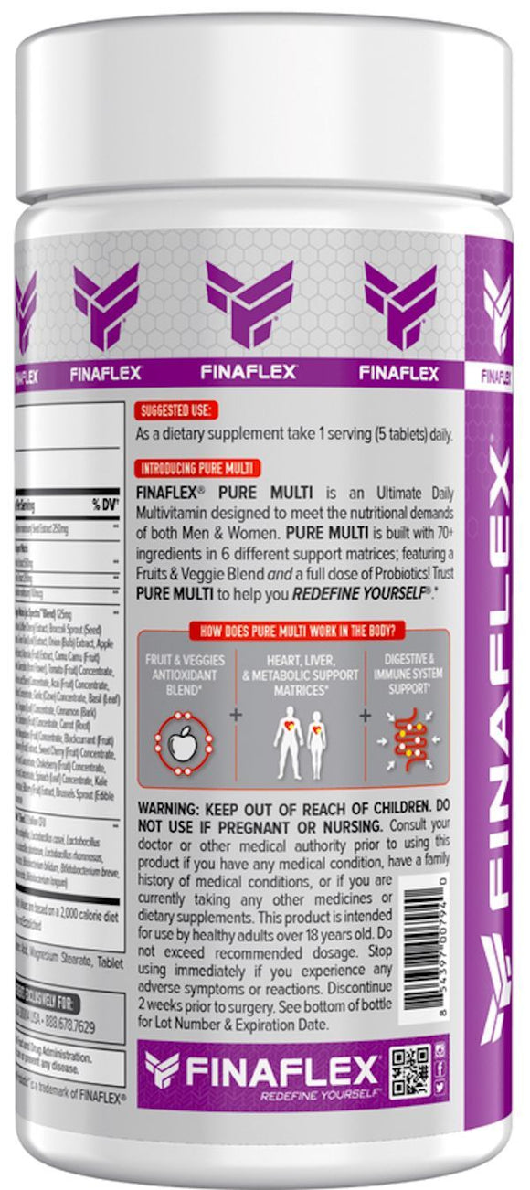 Finaflex Pure Multi 150 Tablets Ultimate back