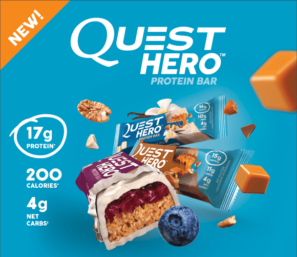 Quest Protein Bars Blueberry Cobbler Quest Hero Bars  box of 10