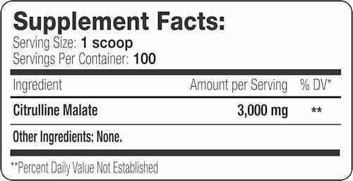 SNS Citrulline SNS Citrulline Malate Powder fact