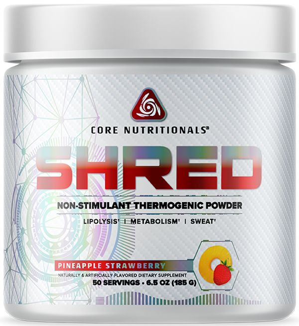 Core Nutritionals Shred Powder Non-Stim Fat Burner 50 Servings punch