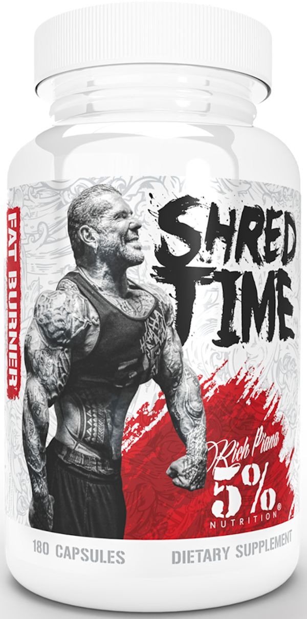 5% Nutrition Shred Time Thermogenic Fat Burner 180 Capsules