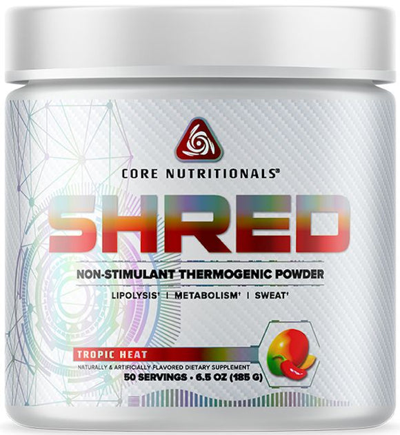 Core Nutritionals Shred Powder Non-Stim Fat Burner 50 Servings pineapple