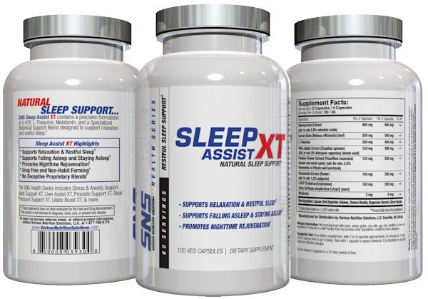 SNS Serious Nutrition Solutions Sleep Assist XT caps bottle