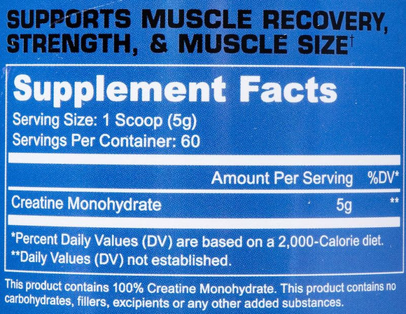 SportLife Essentials pure Creatine Monohydate fact