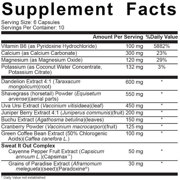 5% Nutrition Stage Ready Powerful Diuretic 60 Capsules fact