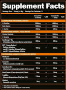 Alpha Lion Superhuman Burn Fat Burning Pre-Workout 21 Servings facts