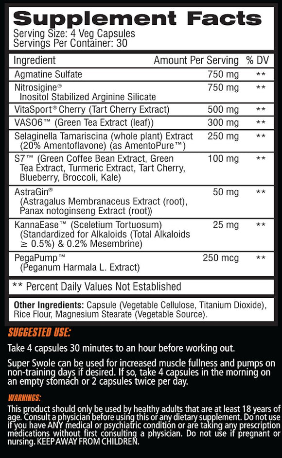 Competitive Edge Labs Super Swole Capsules fact
