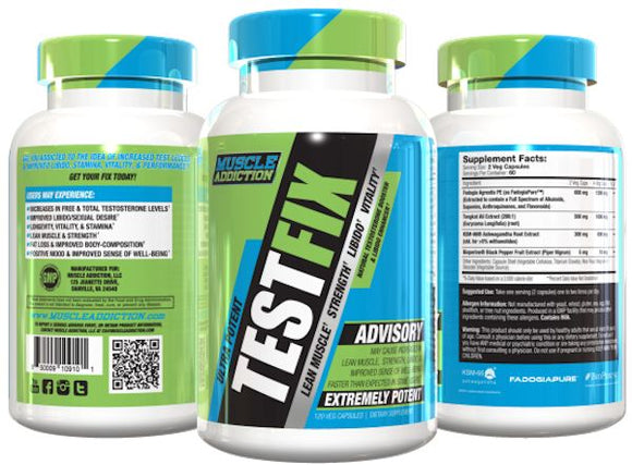 Muscle Addiction Test Fix 120 veg caps bottle 2