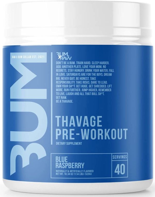 Raw Nutrition Thavage Pre-Workout 40 Servings rasp