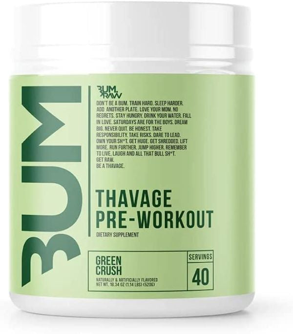 Raw Nutrition Thavage Pre-Workout 40 Servings green