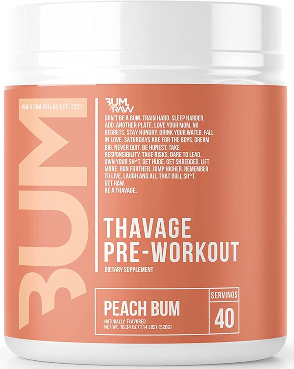 Raw Nutrition Thavage Pre-Workout 40 Servings peach