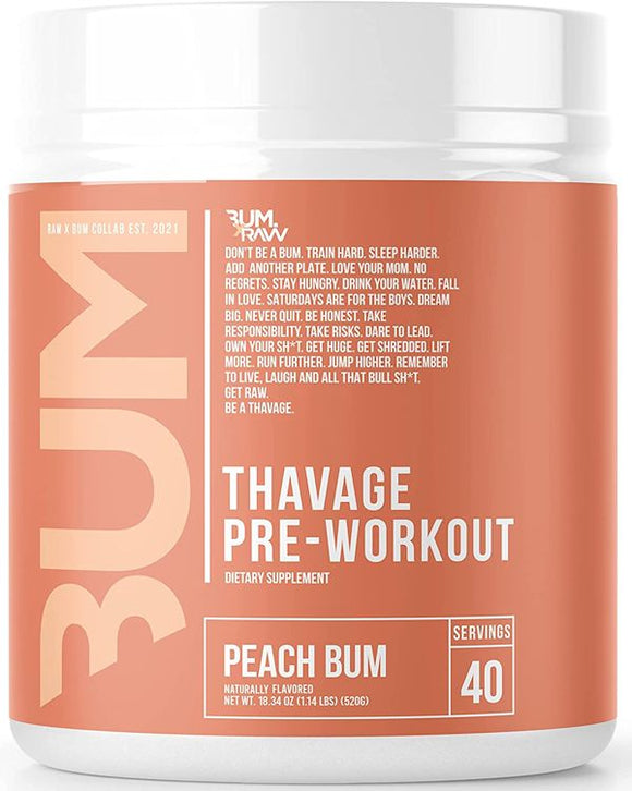 Raw Nutrition Thavage Pre-Workout 40 Servings peach