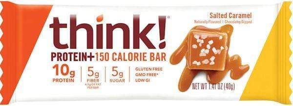Think Product Bars Salted Caramel Think Products Protein+ 150 Calorie Bars 10 box