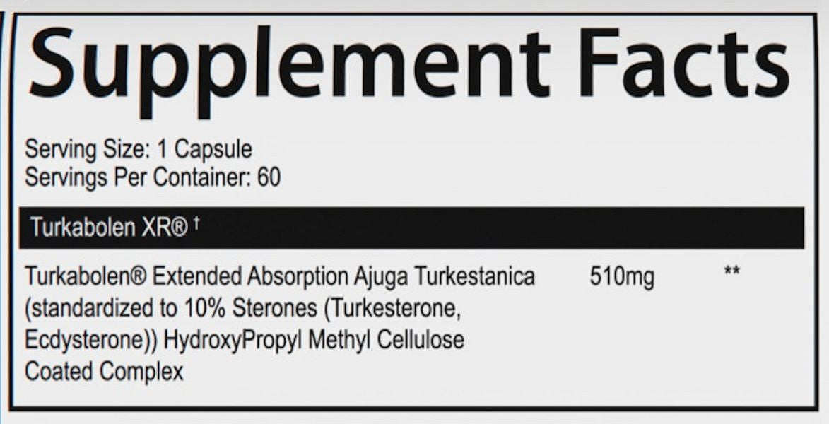 AfterDark Pharmaceuticals Turkabolen muscle builder label