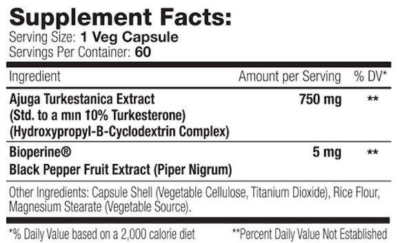 Muscle Addiction Turkesterone 750 60 vegcaps fcat