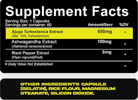 Repp Sports Turkesterone+ Lean Muscle 60 Caps fact
