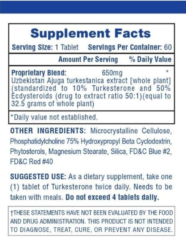 Hi-Tech Pharmaceuticals Turkesterone 650 test booster muscle fact