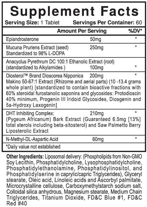 USP Labs Ultimate-T Hormone Support Facts