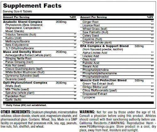 Universal Nutrition Lean Muscle Universal Nutrition Natural Sterol Complex 180 Tabs