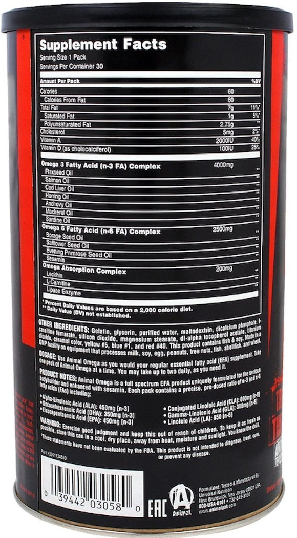 Universal Nutrition Omega 3 Universal Nutrition Animal Omega 30 pack