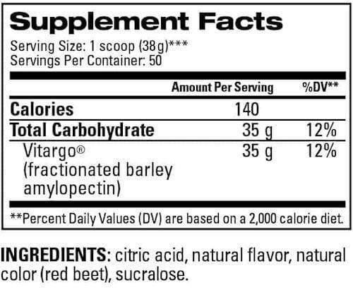 Vitargo Inc Pre-Workout Vitargo Inc. Vitargo 50 servings